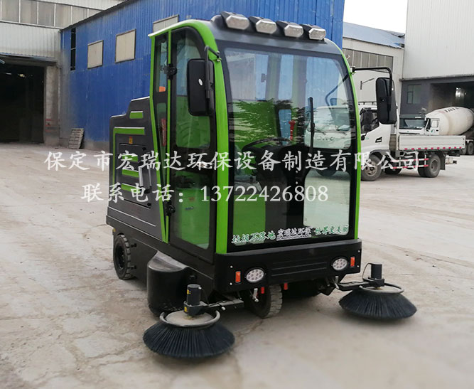 河北宏瑞達2150電動掃地車助力湖南懷化攪拌站地面清潔工作