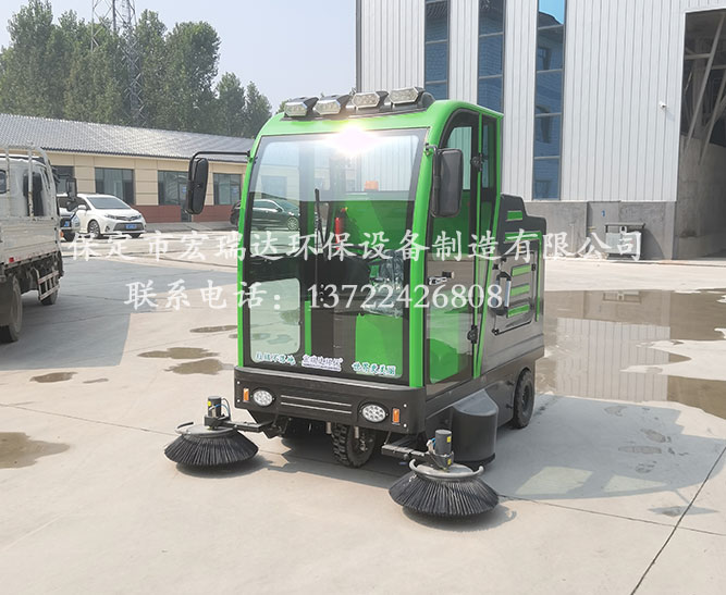 河南駐馬店攪拌站使用保定宏瑞達(dá)雙風(fēng)機(jī)掃地車案例